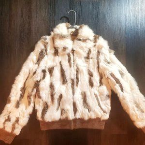 Vintage Savoi Rabbit Fur Coat with Pockets Size Medium